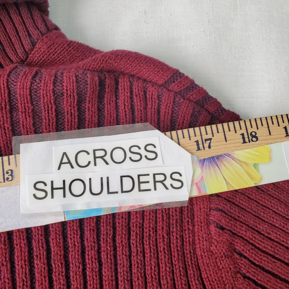 Men's American Rag Shawl Neck Ribbed Detail Burgundy Sweater Sz L Old Money Nice - Picture 6 of 8
